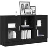 vidaXL Credenza Rovere Nero 120 x 30,5 x 70 cm Legno Multistrato, Mobile Sideboard Rectangolare, Soluzione di Stoccaggio per Soggiorno, Mobili Eleganti, Design Pulito