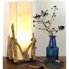 GURU SHOP Guru-Shop Lampada da Tavolo/lampada da Tavolo Lesotho, in Bali Fatto a Mano Pezzo Unico di Materiale Naturale, Legno Grezzo, Cotone - Modello Lesotho, Driftwood, 50x20x20 cm