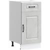 vidaXL Base da Cucina Kalmar Grigio Cemento in Legno Multistrato, Mobile Base lavello, Mobile Cucina Base con cassetto, Mobile Base lavello