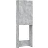vidaXL Mobile per Lavatrice Grigio Cemento 64x25,5x190 cm