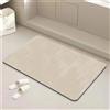 Hixingo Tappeto da Bagno in Diatomite, Tappeto Bagno Cucina Antiscivolo, Tappetino Super Assorbente e Asciugatura Rapida, Tappetino per Doccia e Ingresso (60x90cm,Motivo Beige 1)