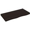vidaXL Ripiano Marrone Scuro 100x50x(2-6) cm Massello Rovere Trattato