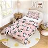 Morbuy Copripiumino Singolo 90x190 e 1 Federa 40x60, Set Copripiumino Singolo in Microfibra, Biancheria da Letto di Panda Stampa