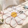 Morbuy Tappeto Rotondo Peloso, Tappeto a Forma di Fiore Carino, Antiscivolo Lavabile Tappeti Soffice Shaggy Moderni Interno Decorativo per Salotto Camera da Letto Ragazza (120cm,Rosa)
