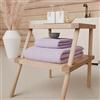PETTI Artigiani Italiani - Asciugamani Bagno in 100% Spugna di Cotone, Set Asciugamani 1+1, 2 Pezzi 1 Asciugamano Viso e 1 Asciugamano Mani, Asciugamani Lilla