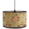 Morbuy Paralume a Tamburo in Bambù Elegante Motivo Fiore Paralume Sostituibile per E27 Lampada da Tavolo, Lampadario, Lampada da Terra, Lampada Accessorio, Decorazioni per Casa (Farfalla)