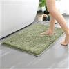 Mateju Tappetino da Bagno Antiscivolo Assorbente, Tappetini Bagno in Microfibra Ciniglia Tappeto Bagno Lavabile Tappetino Bagno Morbido per Bambini Adulti Animali Domestici (50 * 80CM,Verde Chiaro)