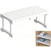 AYGCI Scaffale Telescopico Estensibile per Armadio Divisori per Scaffali Acciaio Inossidabile Telescopico baby Armadi Separatori Organizer per Camera da Letto Bagno Cucina (Larghezza 42 [Lungo 27-38cm])
