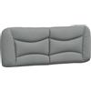 vidaXL Cuscino Testiera Hvar Grigio Chiaro 120 cm in Tessuto