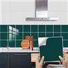 Hixingo Piastrelle Adesive Cucina Bagno Tinta Unita 20 Pezzi Mattonelle Adesive Cucina Piastrelle Bagno Adesivi PVC Pannelli Decorativi per Mobili e Pareti (Verde Scuro,20x20cm)
