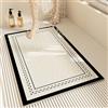 Surwin Tappetino da Doccia Antiscivolo, Moderno Stile Tappetino da Bagno in Luffa PVC, Morbida Tappeto Antiscivolo Lavabile Asciugatura Rapida Tappetino da Doccia (80x120cm,Bianco)