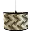 FANSU Paralume E27 Vintage Paralume in Bambù Modello Lampadario Copertura Lampada Accessori Luce Sostituibile Lampada Tavolo Lampada Comodino Paralume a Tamburo (30x20cm,Modello nordico 5)
