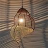 CSSYKV Lampadario A Sospensione in Rattan Design Creativo Fatto A Mano in Vimini Lampadario per Ristorante Decorazione Illuminazione Soffitto Lampada A Sospensione Camera da Letto Balcone Bar Lampada