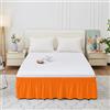 Mateju Famiglia Gonna da Letto Elasticizzata Avvolgente Matrimoniale/Singolo/Piazza e Mezzo Gonna Letto con Volant Gonna da Letto Facile da Installare da 38/40 cm (Carota,180 * 200+40cm)