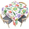 Morbuy Tovaglia per Tavolo Quadrato, Motivo Floreale Tovaglie Impermeabile Idrorepellente Antimacchia Copritavolo Lavabile per Decorative Cucina Giardino Compleanno (120x120cm,Girasole)