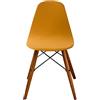 Chickwin Coprisedie Scandinavo, Tinta Unita Coprisedia Elasticizzati con Schienale 1 2 4 6 Pezzi, Fodere per Sedie da Sala da Pranzo Fodere Coprisedia Antiscivolo (Giallo,4 Pezzi)