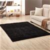 Treer Tappeto Salotto Moderno Pelo Corto Lavabile Morbido Tappeti per Soggiorno Tappeti per Interni Ultra Morbidi Tappeti, per Divano Camera da Letto Home Decor (160x230cm,Nero)