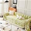 FANSU Telo Copridivano 1 2 3 4 Posti, Copriletto Matrimoniale Multiuso Copritutto, Coperta Copridivano Antiscivolo Reversibile, Lavabile Coperta Decorativa per Divano (180x260cm,Verde Bohémien)