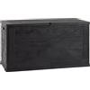 Toomax Multibox Wood baule da 420L multiuso 120x56x63h cm portaoggetti da giardino, finitura effetto legno, colore antracite, resistente ai raggi UV, dotato di foro per lucchetto, ideale per esterni