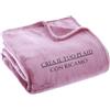 MAYRA Coperta Plaid Personalizzabile in Pile Coral | Singolo, 1 Piazza e Mezza, Matrimoniale | Idea Regalo, Hotel | Personalizzato con Iniziali, Nome, Scritta, Logo | Design Made in Italy (Rosa, L)