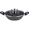 STONELINE Ceramic Tegame 24 cm Bordo Alto Padella Ceramica Induzione Antiaderente con Coperchio Dosaroma Rivestimento Ceramica con Vere Particelle di Pietra, Senza PFAS, Tutti i Piani Cottura e Forno