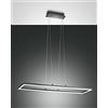 Fabas Luce Bard Plafoniera a Sospensione a LED Integrata in Vetro Antracite