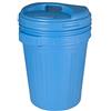 Plastica Adriatica 725516 Bidone Hdpe 70 Lt con Coperchio, Blu, Altezza 62
