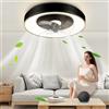 Aigostar- Ventilatore Soffitto Alexa, LED 40W, 4400LM, 2700K-6500K Dimmerabile, Ventilatore da Soffitto con Luce Alexa, 6 Velocità, φ50CM, con Telecomando e Gateway