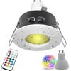 Planetitaly Faretto led luce colorata doccia 10W bagno turco cromoterapia IP65 GU10 RGB 230V (Bianco)