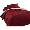 Tata Home Judit Trapunta Tinta Unita Duble Face Invernale Imbottita 350 gr/mq 100% Morbida Microfibra di Poliestere Misura 1 Piazza Letto Singolo 180x260 cm Colore Bordeaux Panna