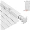 Generico Persiana alla Veneziana in Alluminio, 40 60 70 80 90 100 110 130 150 160 180 215 cm Fissaggio a Soffitto Incluso, Protezione dai Raggi UV, Design Moderno(Bianco)