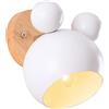 ChaoZan Lampada da Parete LED Cameretta dei Bambini Luce da Parete Interno Applique da Parete Creativo cartone animato E27 Lampada Muro in legno per Camera da Letto Ristorante soggiorno Corridoio, bianca