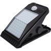 Fockety Luci Solari da Esterno con Clip, 72 Perline LED IP65 Impermeabile Sensore di Movimento Solare Portatile Ombrello di Sicurezza, Lampade Solari Luci di Sicurezza Solari da Esterno
