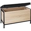 tectake 801077 Cassapanca imbottita Calico, Stabile base in acciaio, Superfici di seduta comode