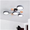 ZHNPJE Plafoniere moderne a LED Sputnik in legno da semi-incasso Molecola nordica bianca Vicino alla plafoniera Soggiorno Illuminazione a soffitto per camera da letto Sala da pranzo Cucina per ufficio, Verd
