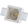 ISYLUCE Faretto di gesso quadrato da incasso a scomparsa per controsoffitto di cartongesso - gu10 led - Certificazione Elettrica Italiana