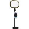 HOMCOM Lampada da Scrivania LED Dimmerabile con Supporto per Telefono, Lampada da Tavolo con 5 Tipi di Luce, 10 Livelli di Luminosità, Funzione Memo, Altezza Regolabile, per Camera e Ufficio, Nero