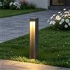 Mai & Mai Lampione da Giardino 3000K, Luminoso da Giardino IP65 Paletti Esterni Led 6X6X40cm in Alluminio per Giardini, Parchi, Aree Residenziali e Ingressi BaldersLights, Sabbia grigio scuro
