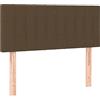 vidaXL Testiera Marrone Scuro 80x5x78/88 cm in Tessuto