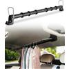 Beinhome Appendiabiti da auto ultraresistente - Lunghezza regolabile 76-160 cm, asta per indumenti da viaggio per una conservazione senza grinze