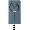 Arti & Mestieri Omega - Orologio a pendolo da parete di Design 100% Made in Italy - in Ferro, 20 x 53h cm (Petrolio e nero)