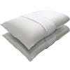 L'ANTICO ARCOLAIO - Coppia Cuscini Memory Foam Antiacaro Anallergico (40x70cm) Cuscini Letto Matrimoniale per Dormire, Guanciale Letto Indeformabile Made in Italy (2, Fodera Bianca, Altezza 15)