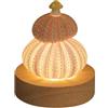 JYCRA Lampada a Fungo Conchiglia Luce Perlata, Luce Notturna a LED Perla Lampada a Perla Luce Notturna, Simpatica Lampada da Comodino Conchiglia di Riccio di Mare con Base in Legno, Simpatica Luce(#2)