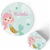 FERDINANDO FAMA' FAMÀ - Etichette Adesive Personalizzate Compleanno Bimbi Sirena Ø 38 mm - Sticker Personalizzati con Nome e Data 175pz