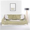 BANZAII TEXTILE INNOVATOR ONLINE Banzaii telo mare maxi antisabbia, copriletto, copridivano, copritutto in cotone 210x230 cm Fiori Beige
