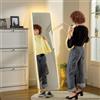 HOMCOM Specchio a figura intera, specchio da appoggio 150 x 40 cm con illuminazione a LED, 3 colori di luce, specchio da parete con supporto, interruttore a sfioramento per camera da letto, soggiorno,