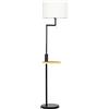 HOMCOM Lampada da terra soggiorno con ripiano, lampada da terra con attacco E27 per soggiorno, camera da letto, lampadina esclusa