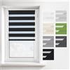 Estika Tenda a rullo giorno e notte senza forare - 30 x 120 cm - Nero - per interni, tessuto a doppio strato, semi-trasparente, fissaggio a morsetto (Klemmfix), protezione solare