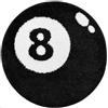WNRLL Tappeto Decorativo Rotondo con 8 Palline Tappeto a 8 Palline Simulazione Biliardo Rugby Assorbente Antiscivolo Lavabile in Lavatrice per Feste Soggiorno,C Faux Cashmere,60cmx60cm