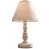 LOBERON Kayenta Lampada da tavolo - Bella finitura anticata sulla base - Elegante stile country, lino/bianco antico